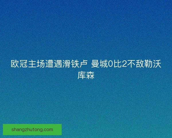 欧冠主场遭遇滑铁卢 曼城0比2不敌勒沃库森